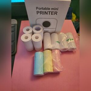 Portable mini thermal printer bundle